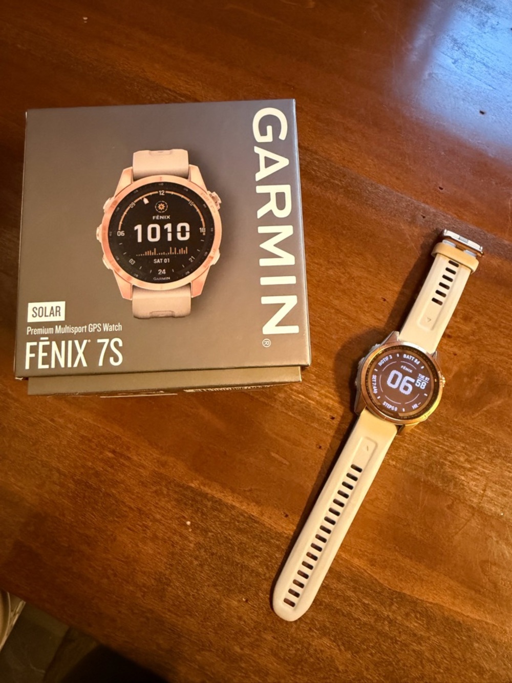 Garmin Fenix 7S Solar GPS Watch - Rose Gold